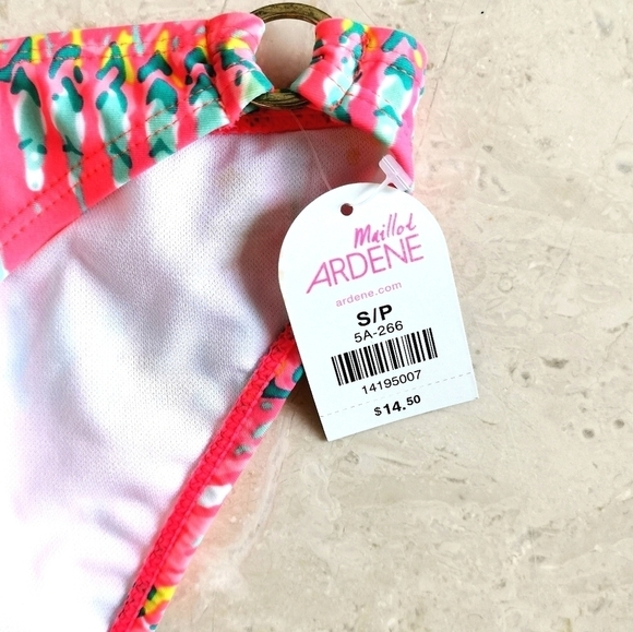 Nwt bikini bottom hot peach pink size S - Picture 4 of 5